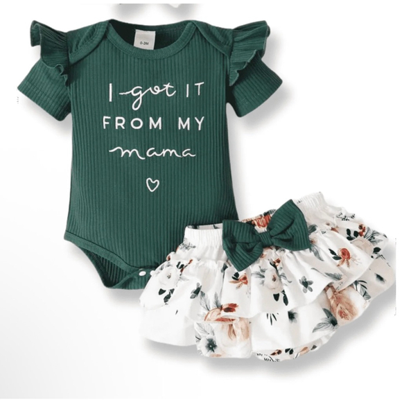 Pat pat Other - NEW PatPat 3pcs Baby Girl Cotton Romper & Floral Layered Shorts Set 9-12M